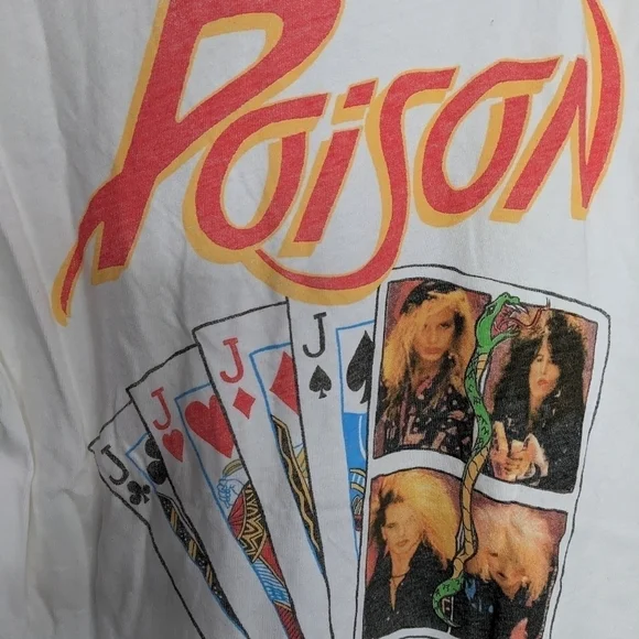 DAYDREAMER Poison Skull Playing Cards Graphic Band Tee NEW Size S - Picture 2 of 8